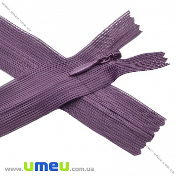 Блискавка (змійка) потайна нероз'ємна, 50 см, Тип 3, Сливова (ZIP-016030)