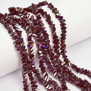 Намистини скляні скол (крихта), 6 мм, Бордові АВ (BUS-057470)
