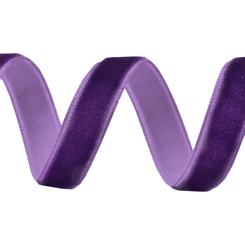 Лента бархатная, 10 мм, Фиолетовая (LEN-061445)