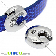 Намистина мет. Буква C, 12х11 мм, Темне срібло (BUS-008870)