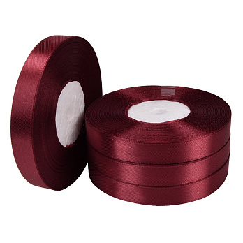 Атласная лента, 10 мм, Красная темная (LEN-052755)