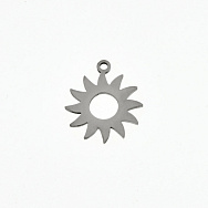 Підвіска з нерж. сталі Сонце, 16,5х14 мм, Темне срібло (STL-060704)