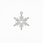 Подвеска из нерж. стали Снежинка, 18х14 мм, Темное серебро (STL-060683)