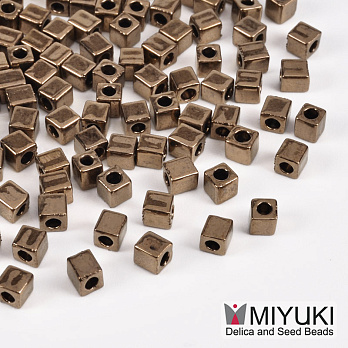 Бисер японский Miyuki Cubes SB3-457, 3 мм, Бронзовый (BIS-053286)