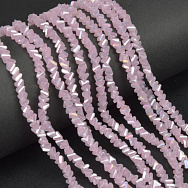 Намистини скляні скол (крихта), 4 мм, Рожеві (BUS-060954)
