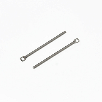 Подвеска из нерж. стали Длинная, 25х1,2 мм, Темное серебро (STL-059194)