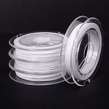 Бижутерный тросик, 0,45 мм, Белый (LES-055216)