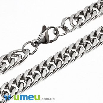 Основа на шию з нерж. ст., Темне срібло, 7 мм, 50 см (STL-049646)