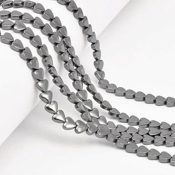 Бусины Гематит, Нат. камень, Сердце, 6х6х3 мм (BUS-057816)