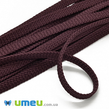 Поліестеровий шнур плоский 7 мм, Бордовий (LEN-039359)