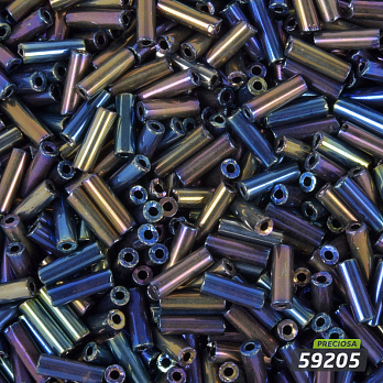 Бисер чешский Стеклярус 3, №59205, Ирис синий, 7 мм (BIS-058911)