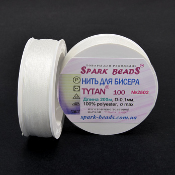 Нитка для бісеру Титан 100, Молочна №2502, 200 м (MUL-010666)