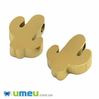 Намистина з нержавіючої сталі Кактус, 10х8 мм, Золото (STL-044597)