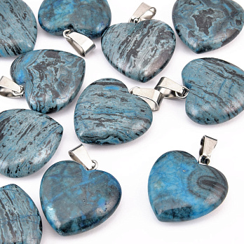 Подвеска Сердце, Натур. камень окрашенный, 20х20 мм (POD-058526)