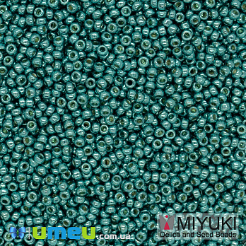 Бісер японський Miyuki круглий RR 15/0 №4217, Duracoat Galvanized, Бірюзовий (BIS-043340)