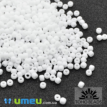 Бисер японский TOHO Круглый 11/0 №41F, Белый матовый (BIS-043214)