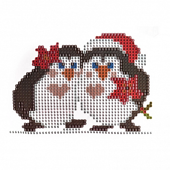 Набор алмазной живописи (наклейка) 14х10 см, Пингвинчики (SXM-051560)