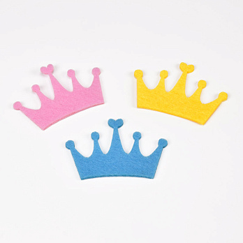 Декоративное изделие из фетра Корона, 5,5х3,5 см, Микс (FLT-056968)