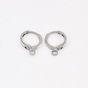 Швензы круглые, Латунь с покрытием Родий, 15х11,5х2 мм (OSN-059028)