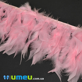 Пір'я індички на стрічці, 10-15 см, Рожеві (PER-038943)