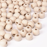 Намистини дерев'яні 10 мм, Круглі, Бук (BUS-054802)