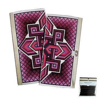 Набор для вышивания нитками, Кошелек Розовый орнамент, 19х10 см (SXM-061246)