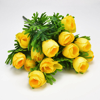 Букет камелій, 34 см, Жовтий (DIF-059309)