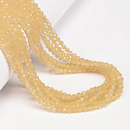 Бусины Кошачий глаз, Синт. камень, 3 мм, Желтые, Круглые граненые (BUS-054292)