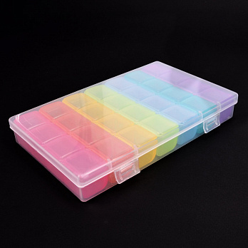 Органайзер для зберігання бісеру на 28 осередків, 17,5х10,5х2,5 cм (INS-051085)