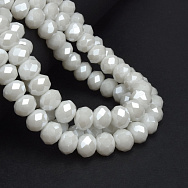 Намистини ронделі, 10х7 мм, Білі (BUS-057164)