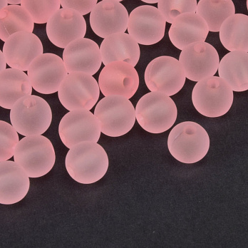 Бусины для сумок ОПТ, Акриловые матовые, Круглые, 8 мм, Розовые (BUS-059786)
