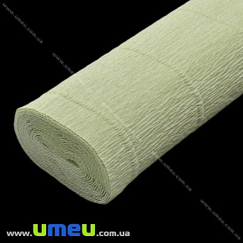 Гофрированная бумага Италия, Салатовая светлая 566, 180 г, 50х50 см (DIF-019101)