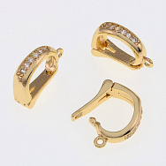 Бейл знімний, 14 мм, Латунь із покриттям 14 kt, Куб. цирконій (OSN-055383)