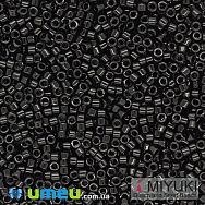 Бисер японский Miyuki Delica 15/0 DBS10, Черный (BIS-049655)