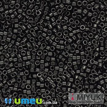 Бисер японский Miyuki Delica 15/0 DBS10, Черный (BIS-049655)