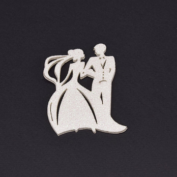 Декоративное изделие из фоамирана клеевого Пара, 7х4,5 см, Белый (FOM-056989)