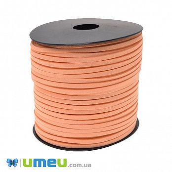 Замшевий шнур, 3 мм, Персиковий (LEN-044183)