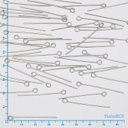 Булавки из нерж. стали, 35 мм, Темное серебро (STL-056220)