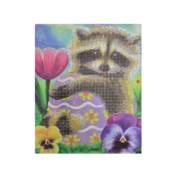 Набор алмазной живописи на картоне 25х21 см, Енотик (SXM-052478)