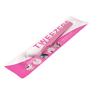 Пінцет біжутерний загнутий з нержавіючої сталі, 10,5 см, Рожевий (INS-053909)