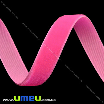 Лента бархатная, 10 мм, Розовая яркая (LEN-016636)