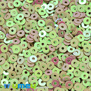 Паєтки Індія круглі плоскі, 3 мм, Бежеві АВ (PAI-037554)