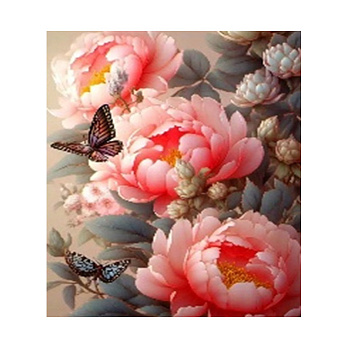 Набор алмазной живописи на подрамнике 50х40 см, Пионы (SXM-056378)