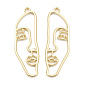 Подвеска метал. Лицо, 40х13 мм, Светлое золото (POD-053902)