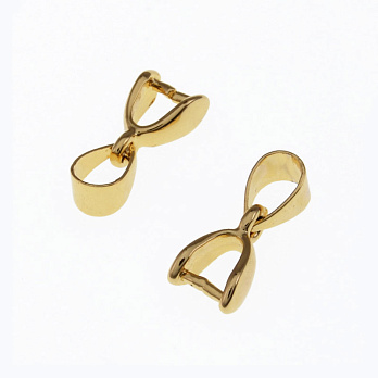 Держатель для кулона 13х3 мм, Латунь с покрытием 14 kt (OSN-055670)