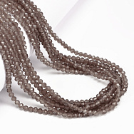 Бусины Кошачий глаз, Синт. камень, 3 мм, Серые, Круглые граненые (BUS-054290)