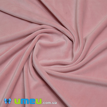 Бархат китайский стрейчевый на трикотаже Плюшевый, Розовый, 20х29 см (TKN-040573)