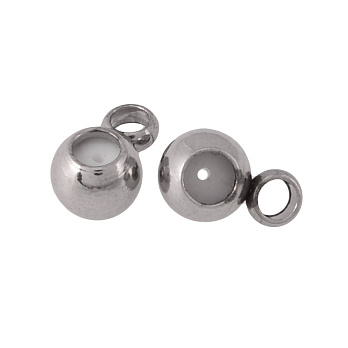 Бейл-стопер з нержавіючої сталі, 6,3 х4х3,2 мм, Темне срібло (STL-055875)