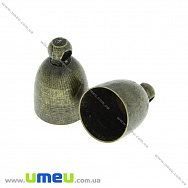 Колпачок металлический, 12х8 мм, Античная бронза (OBN-032345)