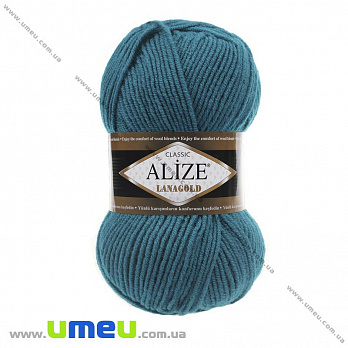 Пряжа Alize Lanagold 100 г, 240 м, Бірюзова 640 (YAR-023302)